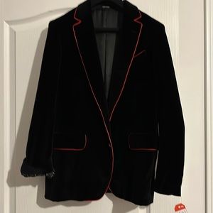 Alexander McQueen velvet black charcoal blazer